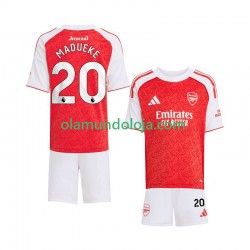 Camisola Arsenal Noni Madueke 20 Criança Equipamento Primeiro 2025-2026 Manga Curta